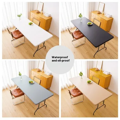 Waterproof and Oil-Proof Folding Table Mesas Plegables Us Fold Table 6 Foot Long Waterproof Fabric Rectangular Tablecloth