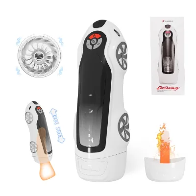 Electric with Thrusting Real Touch Male Masturbation Vagina Vibration Telescopic Masturbator for Men