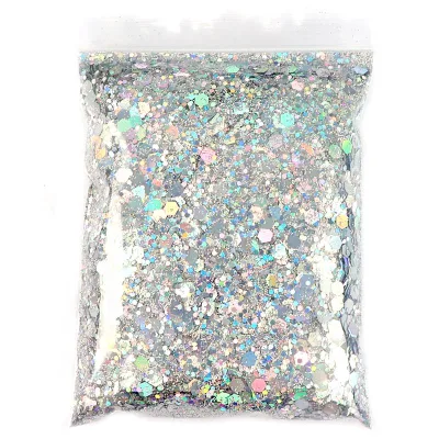 Broyal Wholesale Polyester Holographic Sequins Glitter Bulk Glitter in Bags