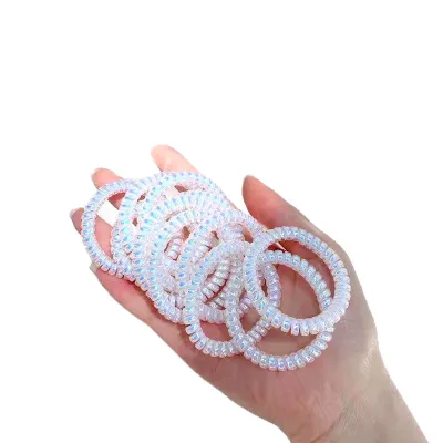 High Quality Wholesale Telephone Wire Hair Band Telephone Wire Bracelet Elastic Rubber Band Hair Band for Women