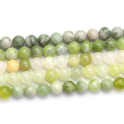 Wholesale Colorful Natural Green Nephrite  Jade Beads Strand for DIY Jewelry Making  6mm 8mm 10mm, 38CM, 15"
