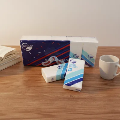 Wholesale Free Sample Recloseable Smooth Ultra Soft Perfumed 3ply Pocket Facial Tissues Handkerchiefs with Customized logo