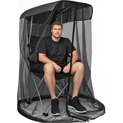 Trending Outdoor Swing Awnings Easy Installation Light-Shielding Mosquito Net for Courtyard Garden Fishing Travel Rocking Chair