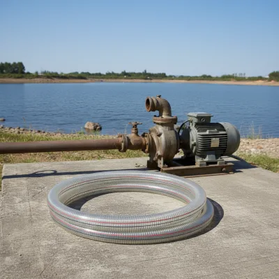 Flexible Durable PVC Steel Wire Hose High Pressure Eco Friendly Clear Anti-UV Heat Resistant Water Pump Industrial Cleaner