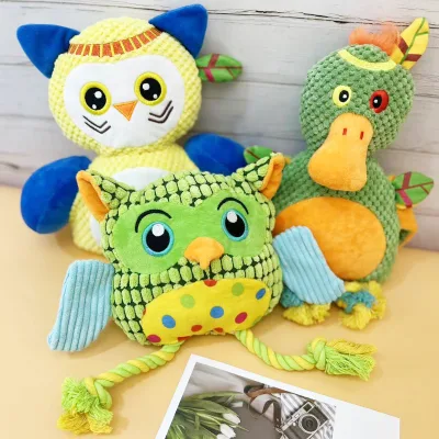Wholesale Soft Plush Animal Chew Toy for Large Dogs Funny Outdoor Fun Pet Supply With Sustainable Feature