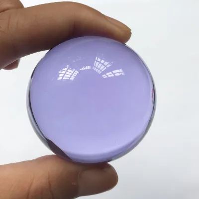 40mm Purple K9 Colorful Crystal Ball Polished Technique