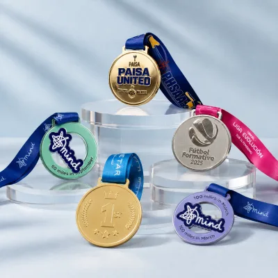 Custom Sports Medal Factory Bulk Zinc Alloy Award Medals with Logo and Ribbon for Schools Clubs and Events