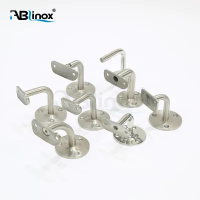 OEM Balcony Stair 90 Degree Handrail Bracket 304 316 Stainless Steel Casting Staircase Railing Wall-mounted Bracket