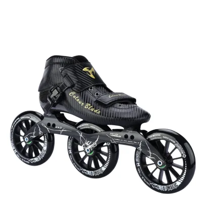 OEM Factory Custom Logo Adult Speed Skating Inline Skates Adjustable Roller Shoes 3 4 Wheels Carbon Glass Fiber Inline Skates