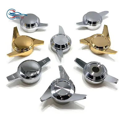 2 Bar Locking Cut Chrome Lowrider Wire Wheel Knock-Off