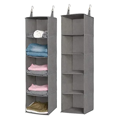 Hanging Closet Organizers and Clothes Storage Bags Collapsible Shelves for RV Wardrobe Camp Hanging Organizer for Shoes Toys