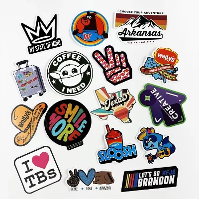 UV Resistant Weatherproof Reusable Self-Adhesive Craft Label Printing Durable Waterproof Custom PVC Vinyl Sticker Die Cut Logo