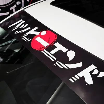 Hot Sale UV Resistant Eco-Friendly Durable Custom Windshield Banner Waterproof Holographic Sliver Vinyl Car Decals Die Window