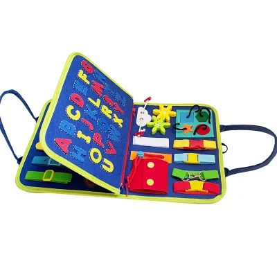 New Design Three Pages Montessori Felt Sensory Toddler Busy Board