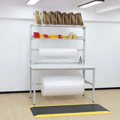 Detall Packing Station Warehuose Packing Station Metal Steel Frame with Carton Storage Shelf