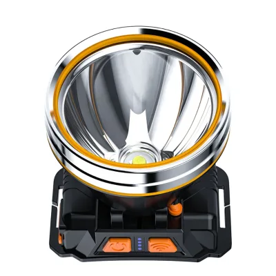 Factory Supplier Bright LED Rechargeable Headlamp Multifunction White Light ABS Headlamp With Soft Headband