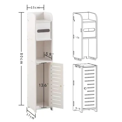 Hot Selling Modern MDF Toilet Paper Holder Stand Space-Saving Storage Cabinet for Indoor/Outdoor Use for Apartments Villas
