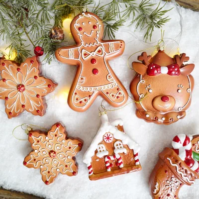 Cookie Tree Decoration Snowflake Gingerbread Man House Pendants Ornaments Available Christmas Products