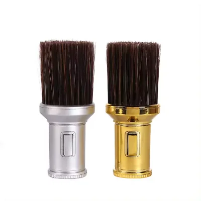 Custom Barber Men Shaving Face Hair Barber Brush Aluminum Handle Fiber Bristle Hair Beard Cleaning Shaving Brushes