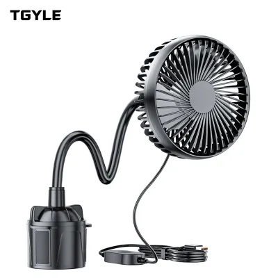 Car Mounted Fan 24V 12V USB Connection 4 Inch Blade 6.5W High Wind Power 50-60dB Quiet Single Head Fan for Large Trucks Cup