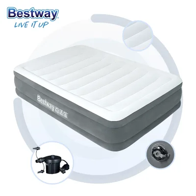 Bestway 6717V 1-Person Waterproof Inflatable Camping Mat 191*137*38cm Portable Satellite Spring Mattre for Park Use Car