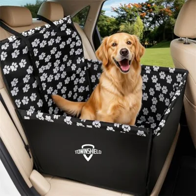 Dog Car Seat Waterproof Pet Car Seat Cover with Dog Seat Belt, Dog Basket for Rear Seat Front Seat Dog Seat Cover