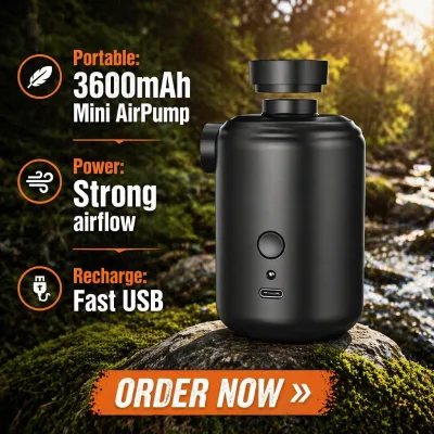 Wireless Plastic Electric Vacuum Pump with Valve Adapter for Vacuum Storage Bags and Travel Use Hiking
