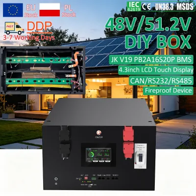 Poland Stock Obudowa Magazynu Energii 48V Diy Battery Box JK V19 PB2A16S20P BMS with All Accessories for Use with an Inverter