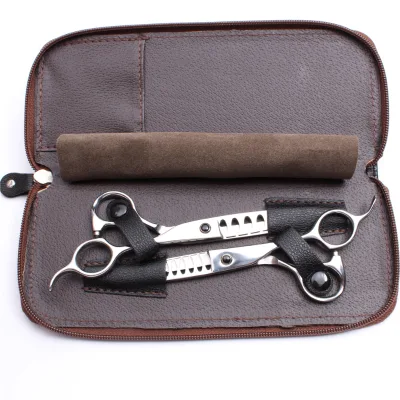 Hairdressing Barber Scissor Bag Hair Styling Tools Pouch Hairdresser Scissors Bag PU Leather Barber Scissors Bag Case