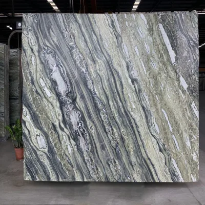 Factory Price Brazil Natural Green Color Marble Custom Size 20mm Thick Slabs Sale