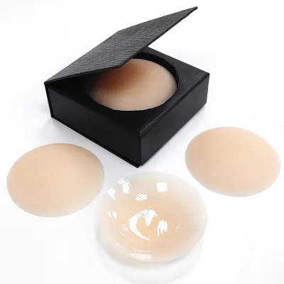 Reusable Skin Colour No Show Waterproof Adhesive Boob Tape Silicone Cover Bra Pad Nipple Patches