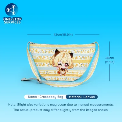 Premium Women Crossbody Bag Custom Anime Dumpling Bag with Detachable Strap for Versatile Carrying Styles