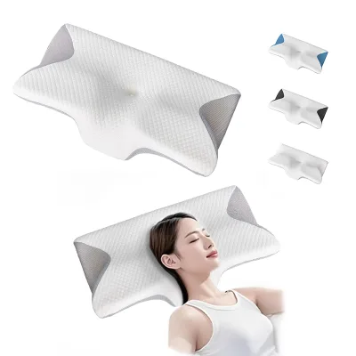 Adjustable Height Sleeping Popular Modern Ergonomic Cervical Pillow Solid Wave Memory Foam Neck Best Wholesale Pillow