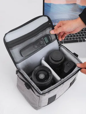 Professional DSLR Camera Bag Single Shoulder Style Portable Casual Zipper Large Capacity for for Sony Mirrorless Cameras