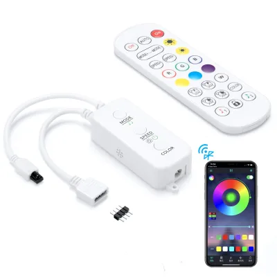 IR Bluetooth Remote RGB LED Strip Controller with APP Music Sync Upgrading 4-Pin 10MM LED Lights Strip Dimmers Product