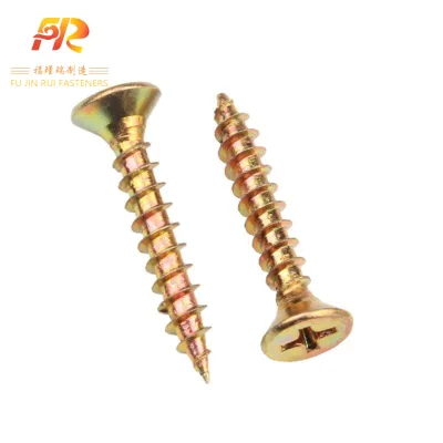 Grande Desconto Amarelo Parafusos Para Madeira Chipboard Cabeca Chata Phillips Parafuso Aglomerado Para Madeira PARAFUSO SCREWS