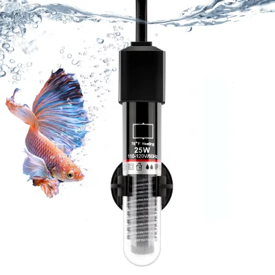 Freesea Small Fish Tank Aquarium Heating Rod 25W 110V 120V 240V Submersible Aquarium Heater for Turtle Tank