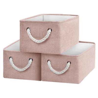 Wholesale Foldable Toy Linen Fabric Clothes Dirty Storage Boxes Laundry Storage Basket