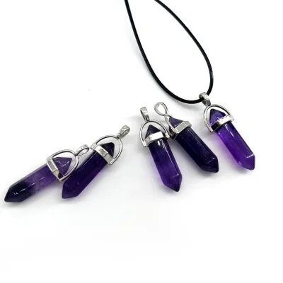 Manufacturers Wholesale Reiki Crystal Point Amethyst Crystal Pendant for Gift
