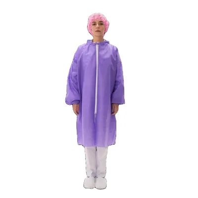 Wholesale Costumised Medical Disposable Non Woven White Lab Coat with Snaps Cheap Disposable Lab Coats With High Quality