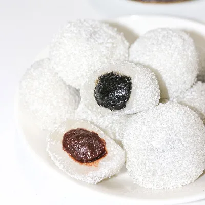 Mochi Filled with Black Sesame Loved by All Ages 218g Grain Snack Healthy and Nutritious