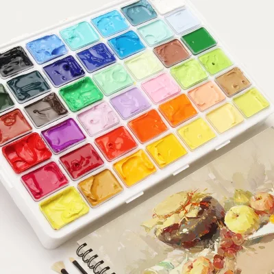 Art Supplies Professional Quality 50ml 24 Colors Gouache Paints Set Gouache Colour for Paper and Canvas
