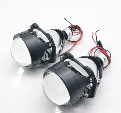 2.5inch 35W LED Projector Lens Light for Honda Nissan Chevrolet Car Headlamp Upgrade 12V New Condition 6000k Color Temperature