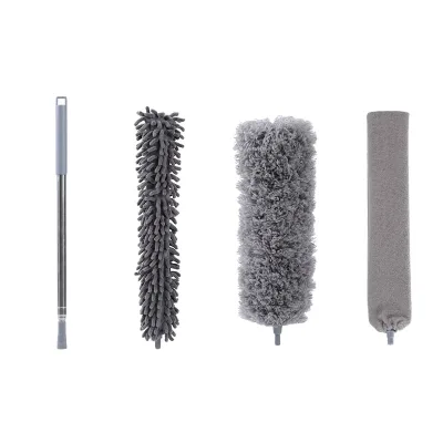 DOOSO Telescopic Microfiber Duster with Extendable Pole Dust Brush Home Cleaning Fan Feather Manual Duster