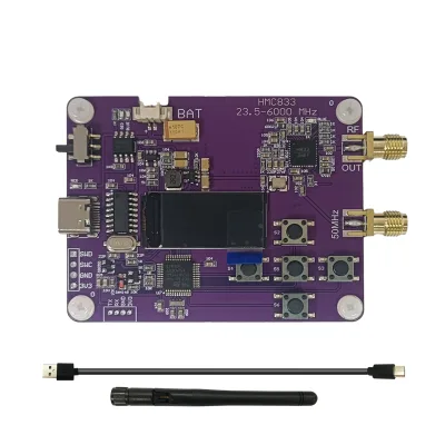 MAX2870 RF Signal Generator Module 23.5-6000MHz STM32 OLED Display USB Powered Frequency Source with 0.001MHz Resolution