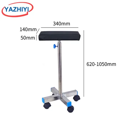 YAZHIYI Clinic Movable Medical Hand Support Trolley Steel Rolling Arm Rest Stand Height Adjustable For Outpatient Treatment