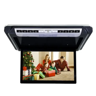New 10.1\" Portable Car MP5 Player with Motorized Atmosphere Lamps Flip Roof Mount USB Connection LCD TFT Screen Remote Control