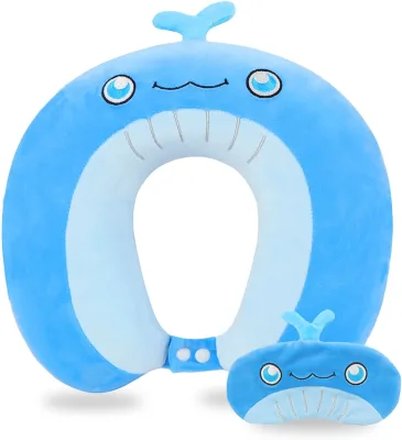 Super Soft Neck Pillow of U-shaped Memory Foam Practical Sleeping Pillow With Eye Mask Travel Pillow for Plane or Car