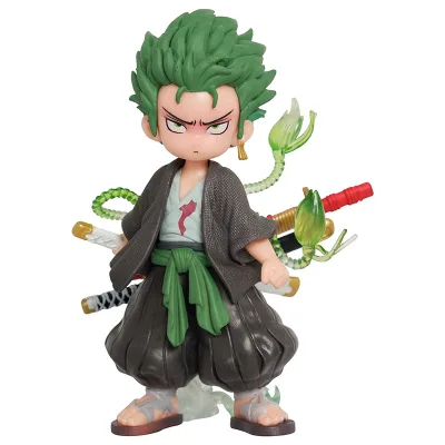 14.5cm Anime Cute Style Roronoa Zoro GK Figure for Car Desk Decoration