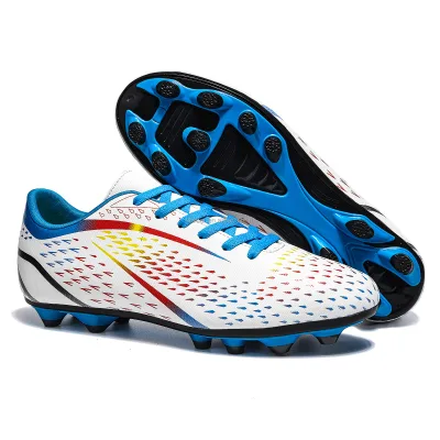 Long Spike Summer Synthetic Mesh Lining Professional Football Training Soccer Shoes for Adults Outdoor Use